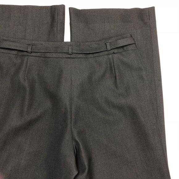 Tahari Arthur Levine Dress Pants Women Petite 10P Gray Lined Wide Leg with Belt - Picture 3 of 12